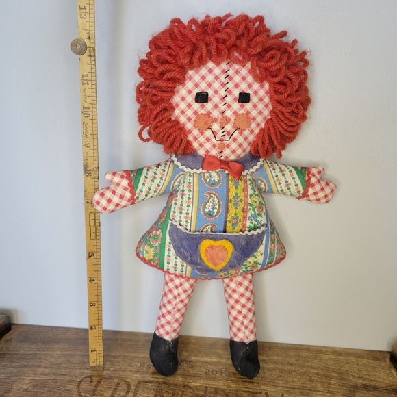 1920s Raggedy Anne Antique Handmade Doll Plush - Picture 13 of 13